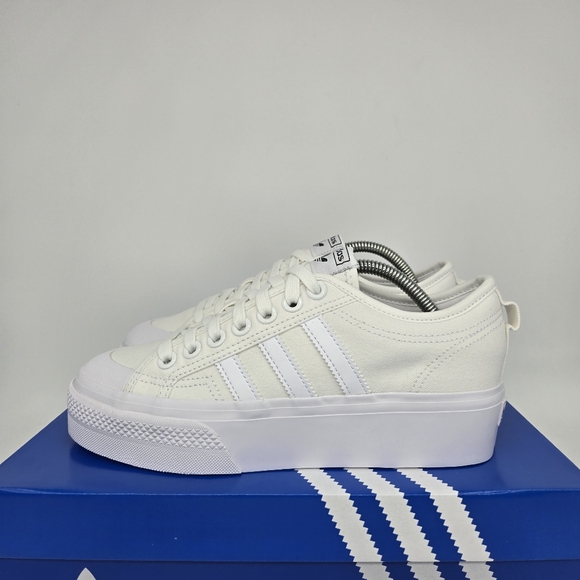 adidas Shoes - New adidas Nizza Platform Triple White Women's Shoes Size 10